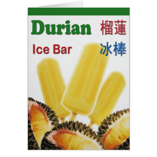 Durian Ice Bar Tropical Fruit Popsicle Card