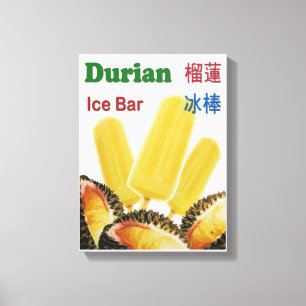 Durian Ice Bar Tropical Fruit Popsicle Leinwanddruck