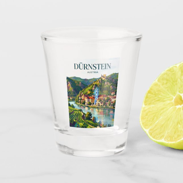 Dürnstein Österreich Schnapsglas (Vorderseite)