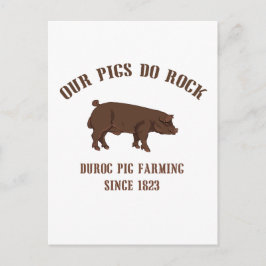 Duroc-Schweine machen Gestein - seit 1923 Postkarte