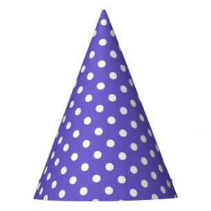 Durple White Dots Party Hat Partyhütchen