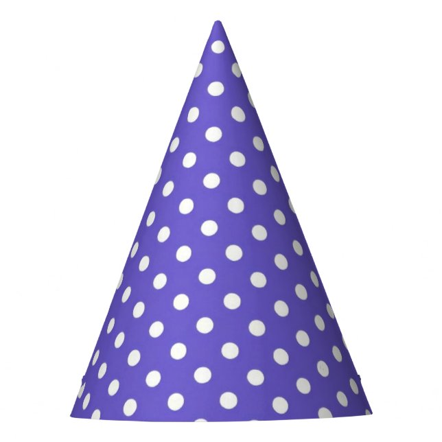 Durple White Dots Party Hat Partyhütchen (Vorderseite)