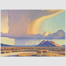 "Dürre und Downpour" von Maynard Dixon Seidenpapier