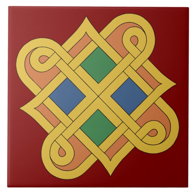 Durrow Knotwork 2016 Fliese (Vorderseite)