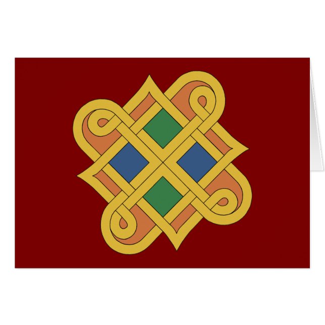 Durrow-Knüpfarbeit 2016-Grußkarte (Vorderseite (Horizontal))