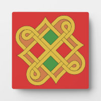 Durrow Knüpfarbeit 2016 Rot und Grün