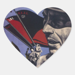 Durruti zivil war Original-Poster 1936 FAI Herz-Aufkleber
