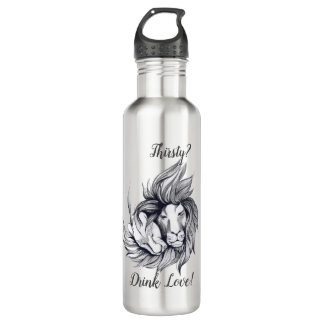 Durst? Trink Liebe! Thermosbecher Edelstahlflasche