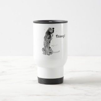 Durstig? Reise-Tasse mit Bluthund-Entwurf Reisebecher