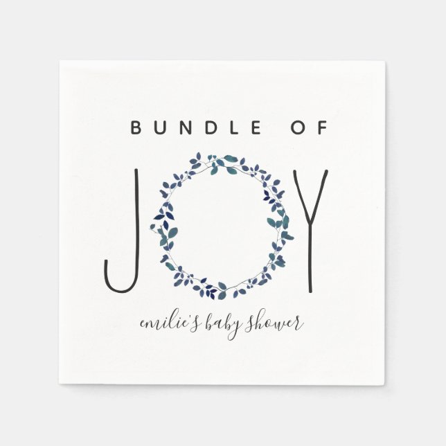 Dusche aus Joy Blue Botanical Baby Serviette (Vorderseite)