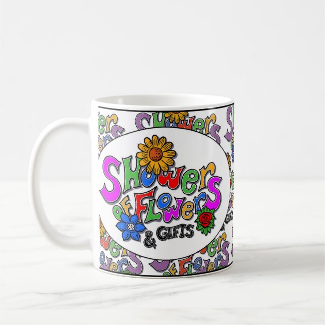Dusche der Blumen-Tasse Kaffeetasse (Links)