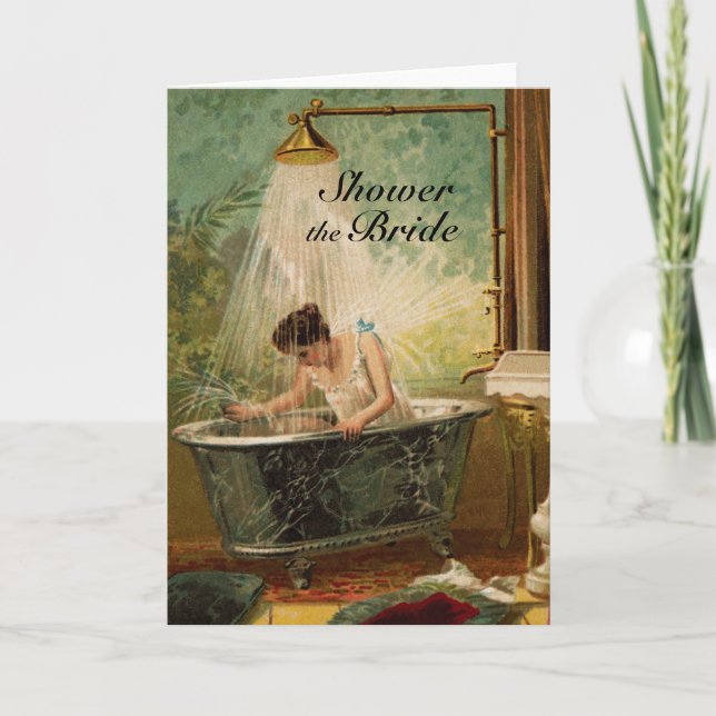 Dusche der Bride Grußkarte Einladung (Vorderseite)