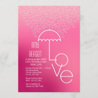 Dusche der Liebe Rosa Einladung