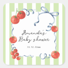 Dusche für Babybetten Quadratischer Aufkleber
