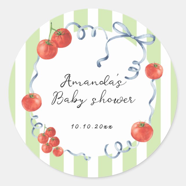 Dusche für Babybetten Runder Aufkleber (Vorderseite)