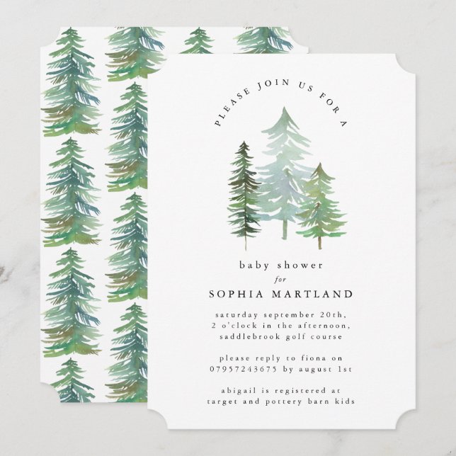 Dusche für Badewannen Einladung (Vorne/Hinten)