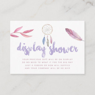 Dusche für das Babyduschsystem "Watercolor Boho Tr Begleitkarte