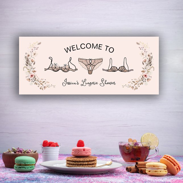 Dusche für neutrale Handrawn-Floral-Fingerie Banner (Von Creator hochgeladen)