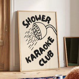 Dusche Karaoke Club | Trendy Bad Print Poster