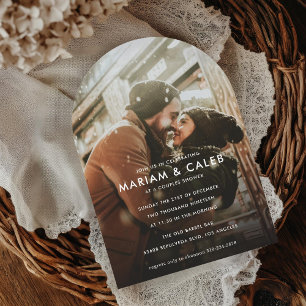 Dusche LIEBE VERLOBUNG FOTO Einladung