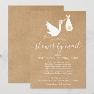 Dusche mit der Post lange Distanz Sprink rustikal Einladung