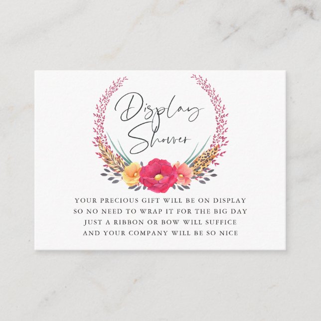 Dusche mit Dusche für Blumensafari Begleitkarte (Vorderseite)