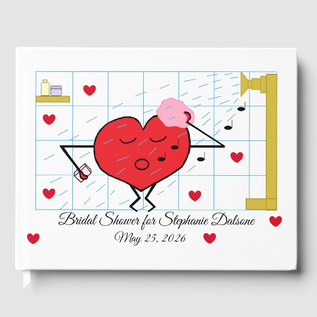 Dusche mit Liebe Brautparty Gästebuch (Vorderseite)