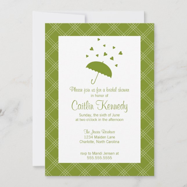 Dusche mit Liebe- Bridal-Dusche Einladung (Vorderseite)