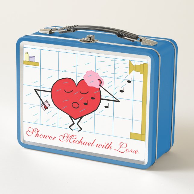 Dusche mit Liebe: Ehemanns Metall Brotdose (Vorderseite)
