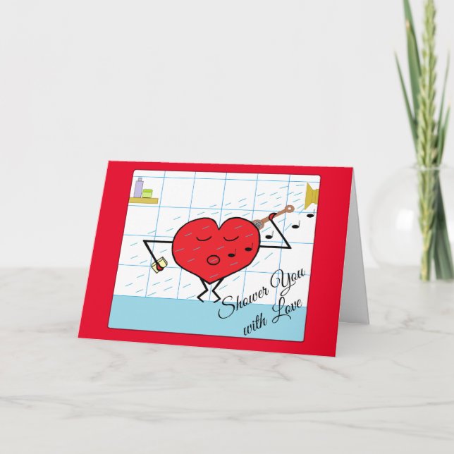 Dusche mit Liebe: Leere Karte (Vorderseite)