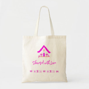 Dusche mit Liebe Rosa Haus Babydusche Tragetasche