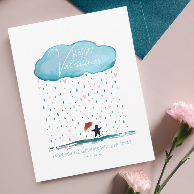 Dusche mit Liebe Valentine Urlaubskarte Feiertagskarte (Von Creator hochgeladen)