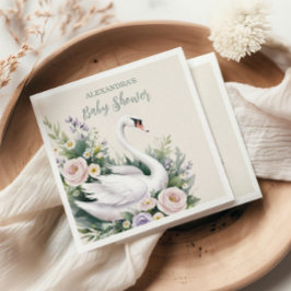 Dusche mit Softblush Swan Princess Baby Dusche Serviette