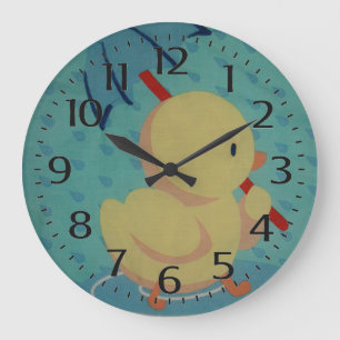 Dusche mit Umbrella Akryluhr Große Wanduhr