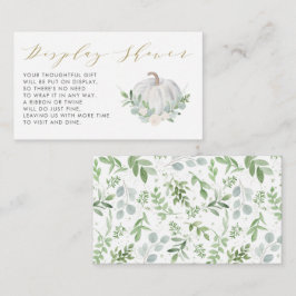 Dusche mit weißem Pumpkin Fall Baby Shower Begleitkarte