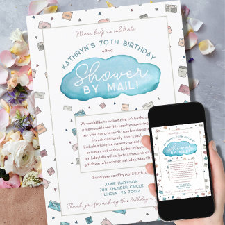 Dusche nach Mail Rain Cloud Card Dusche Einladung