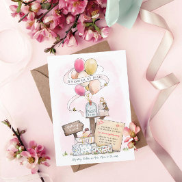 Dusche per Mail Virtual Baby Shower Ballon Mailbox Einladung