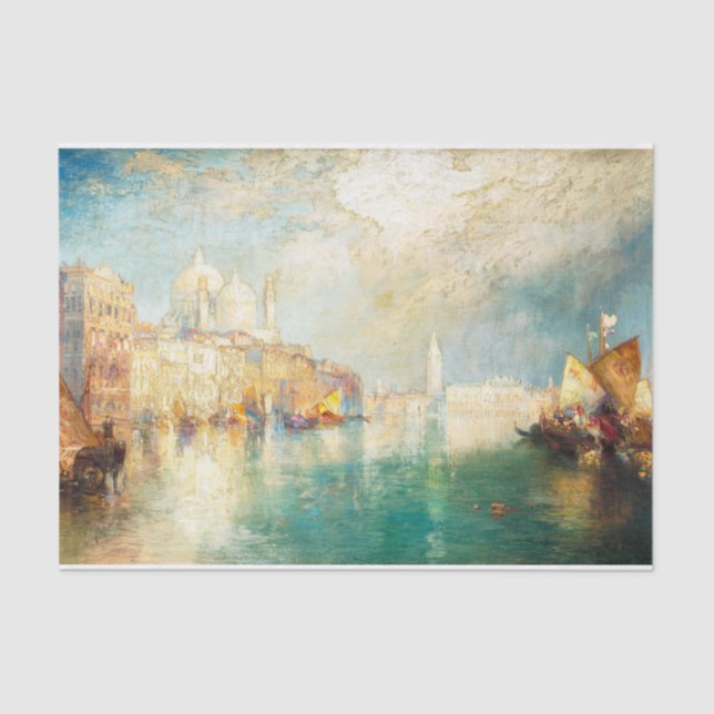 Dusche, Venedig, 1902 von Thomas Moran Seidenpapier (Vorderseite)