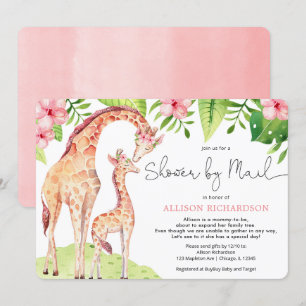 Dusche von Mail niedliche Giraffe Safari Baby Girl Einladung