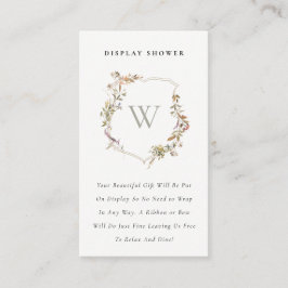 Dusche Wildblume Wappen Dusche Babydusche Begleitkarte