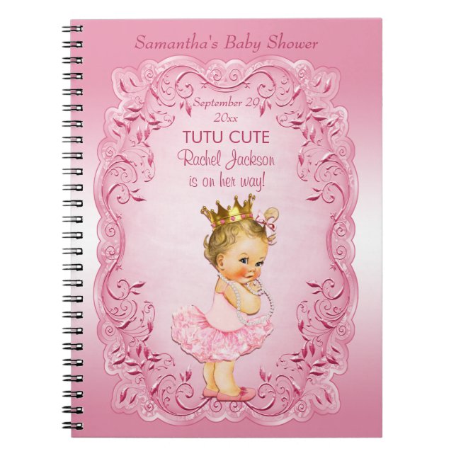 DuscheGuestbook Tutu-niedlicher rosa Notizblock (Vorderseite)