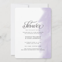 Duscheinladung | Lilac Watercolor Stroke