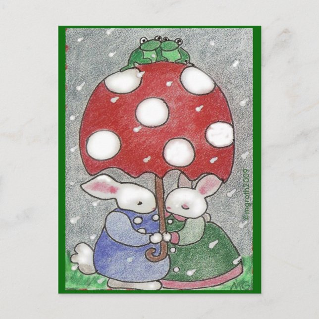 Duschen April Sonnige Postkarte (Vorderseite)