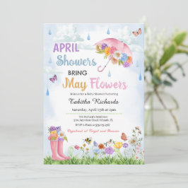 Duschen im April bringen im Mai Blume Frühjahrsdus Einladung