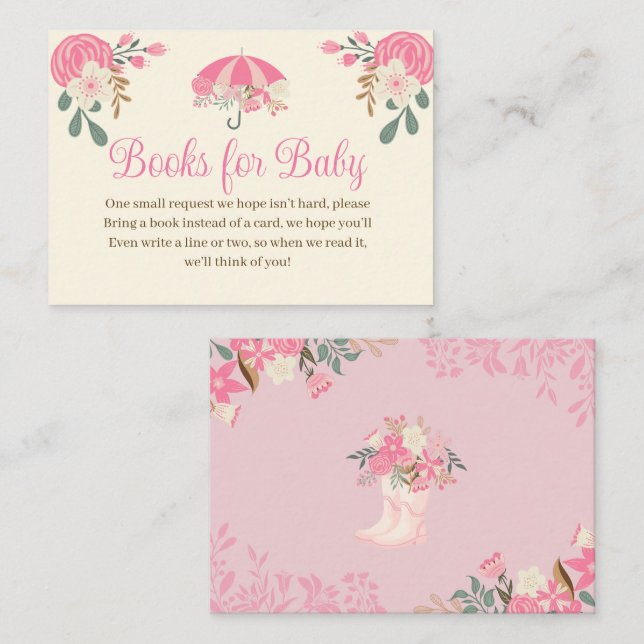 Duschen im April bringen Mai Blume Bücher für Baby Begleitkarte (Vorne/Hinten)