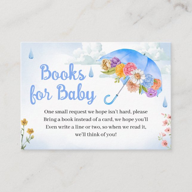 Duschen im April bringen Mai Blume Bücher für Baby Begleitkarte (Vorderseite)