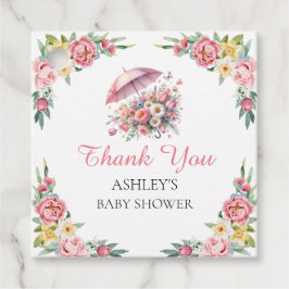 Duschen im April Brunch Blume Babydusche Geschenkanhänger