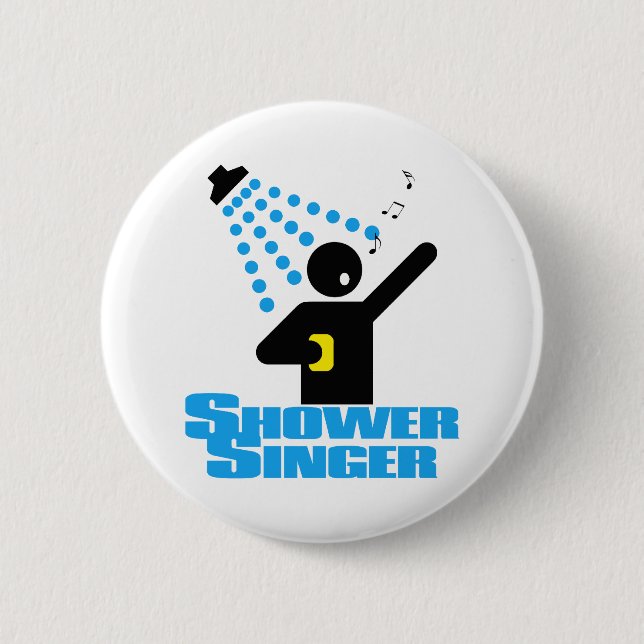Duschen-Sänger Button (Vorderseite)