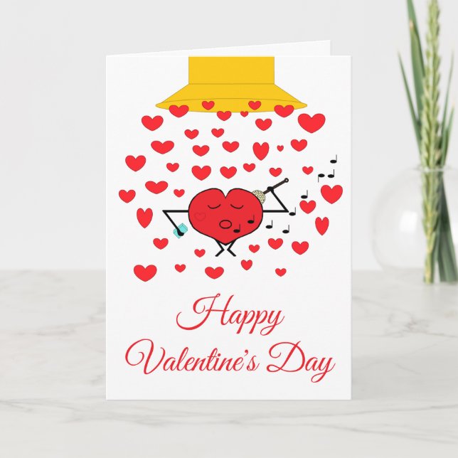 Duschen Sie mit Liebe White Valentine's Edition Karte (Vorderseite)