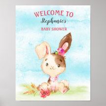 Duschfarm für Wasserfarben Girl Bunny Baby